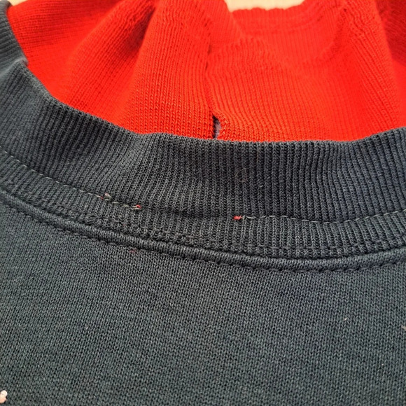 Vintage Morning Sun Green Red Birds Snow Christmas Pullover Sweatshirt Size XL - Picture 3 of 9